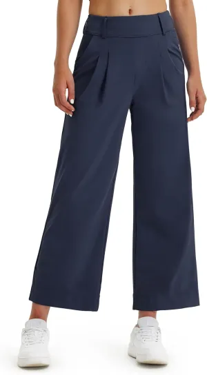 Libin Women's Wide Leg Dress Pants 27"/29"/31" High Waisted Stretch Work Casual Sweatpants Trousers with Pockets