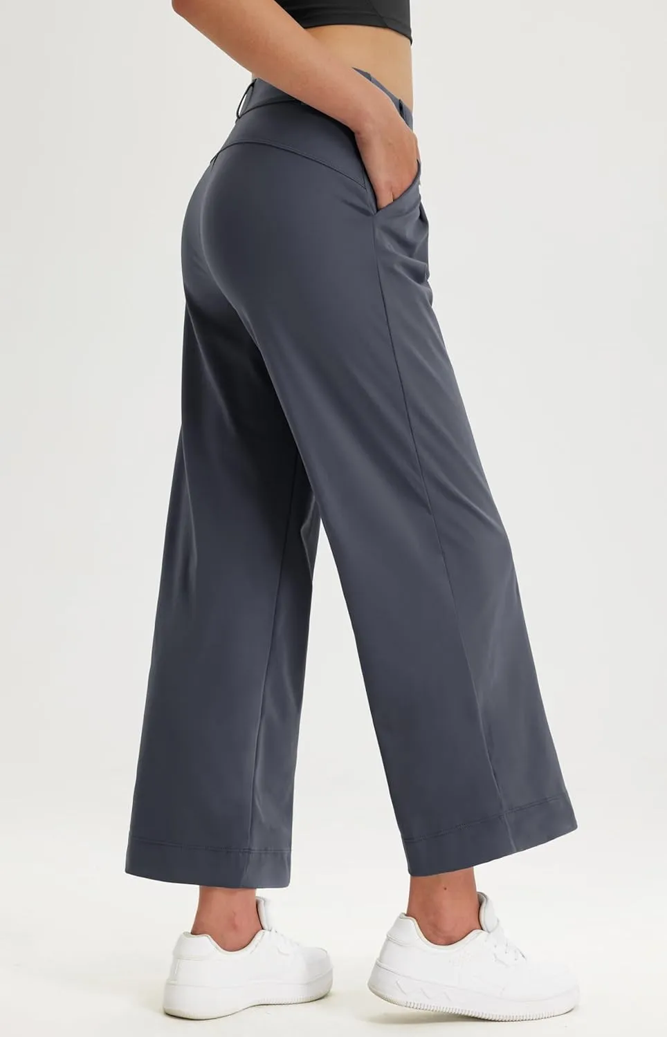 Libin Women's Wide Leg Dress Pants 27"/29"/31" High Waisted Stretch Work Casual Sweatpants Trousers with Pockets