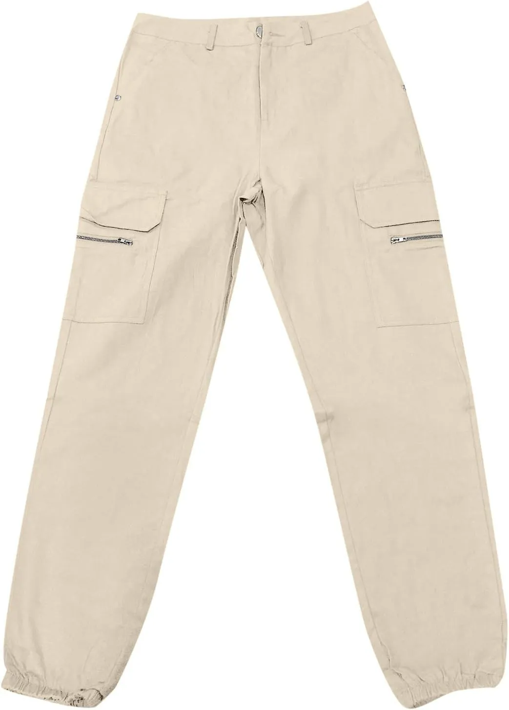 Lightweight Hiking Cargo Pants Womens Slim Fit Outdoor Solid Travel Sweatpant Jogger Elastic Waist Trouser w/Pocket
