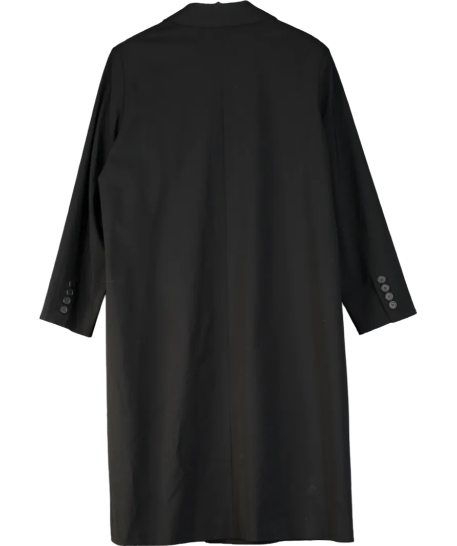 Liviana Conti Black Single Breasted Coat UK L