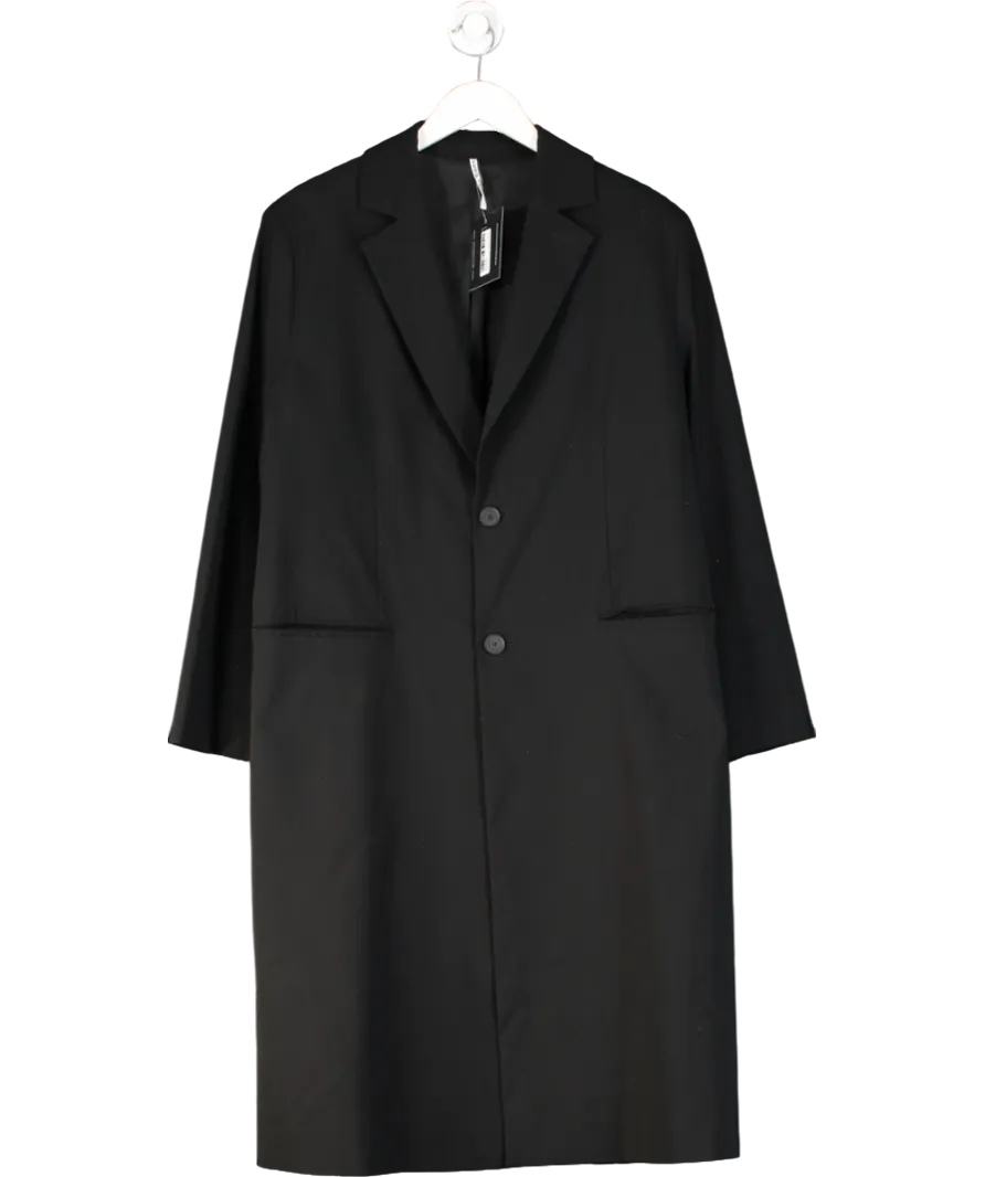 Liviana Conti Black Single Breasted Coat UK L