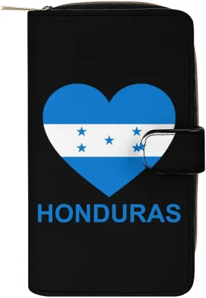 Love Honduras Womens Long Wallets Leather Large Capacity Wristlet Clutch Purse Credit Card Holder