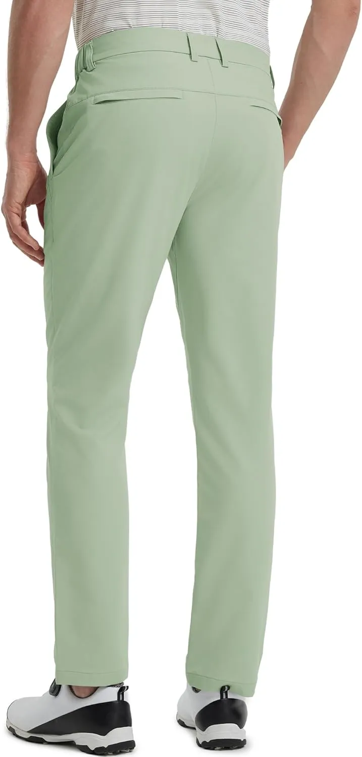 M MAELREG Golf Pants Men Lightweight with 5 Pockets - 30"/32"/34" Stretch Water-Resistant Casual Flat Front Mens Dress Pants
