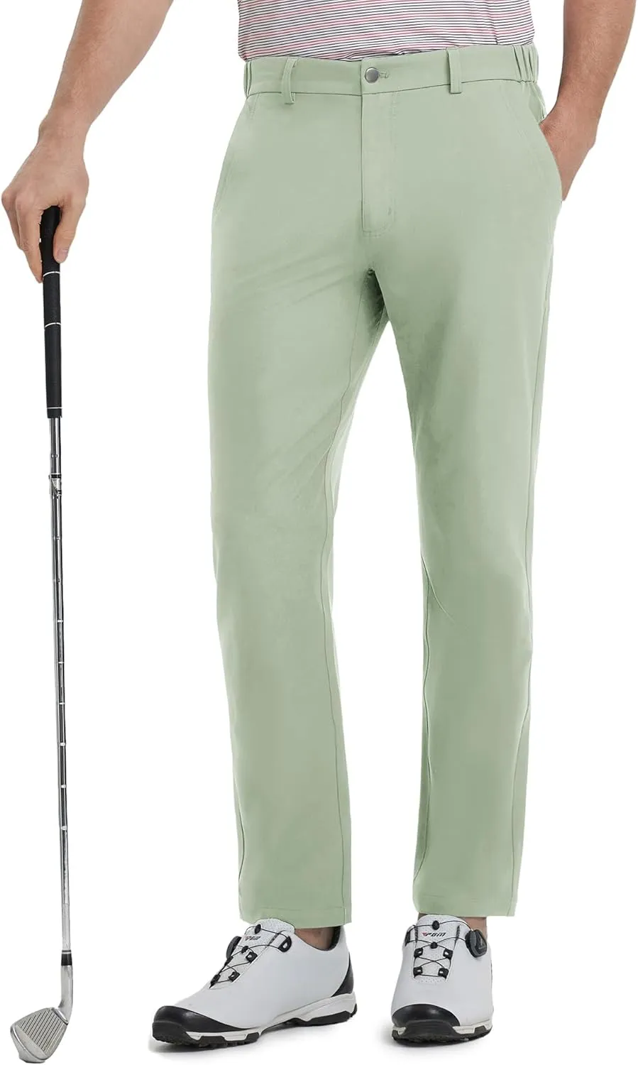 M MAELREG Golf Pants Men Lightweight with 5 Pockets - 30"/32"/34" Stretch Water-Resistant Casual Flat Front Mens Dress Pants