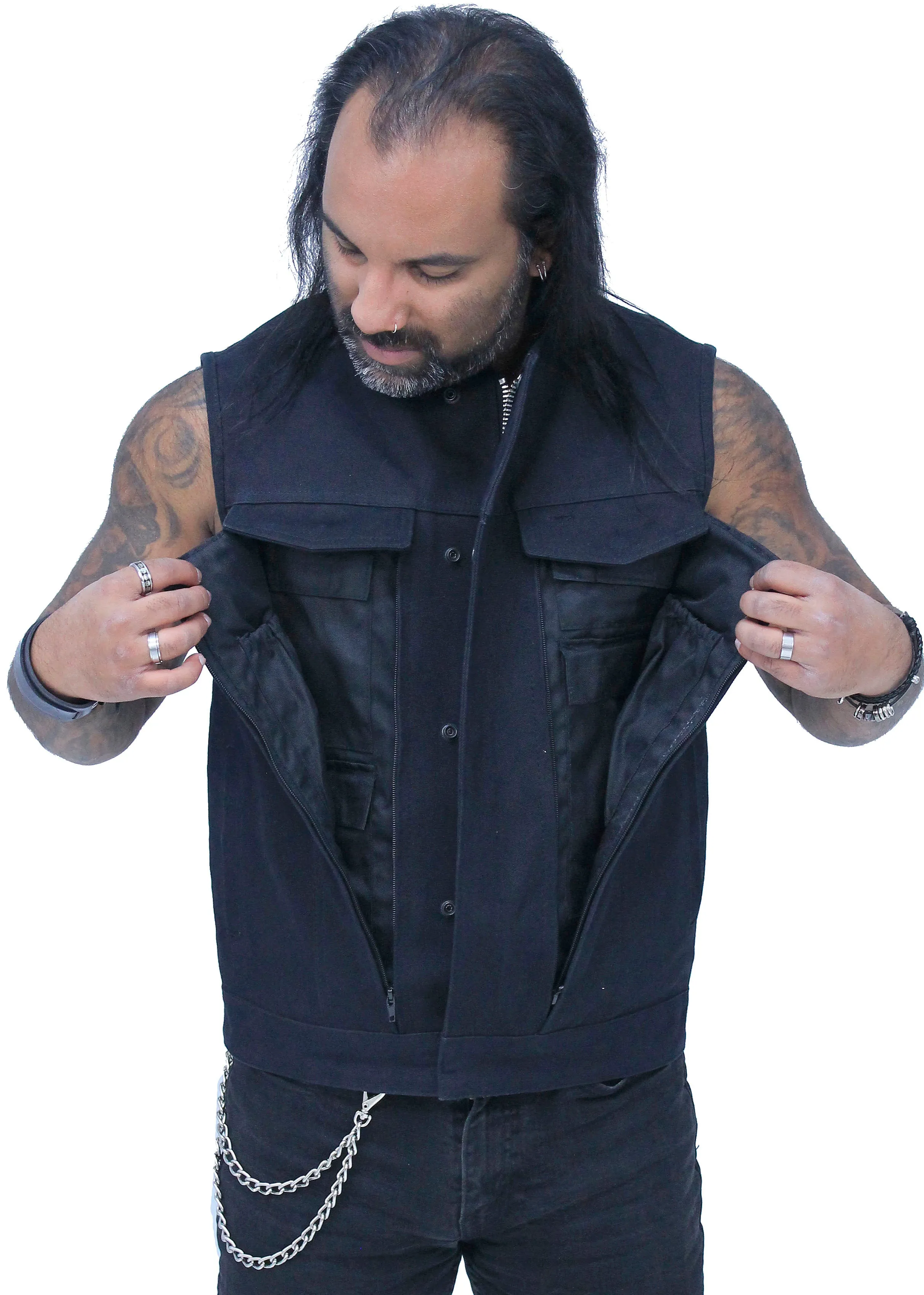 Men's 20oz Heavy Canvas Club Vest w/Easy Access Pocket #VMC6370ZK