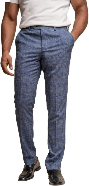 Mens and Boys Tweed Windowpane Check Slim Fit Suit Wedding Formal Set