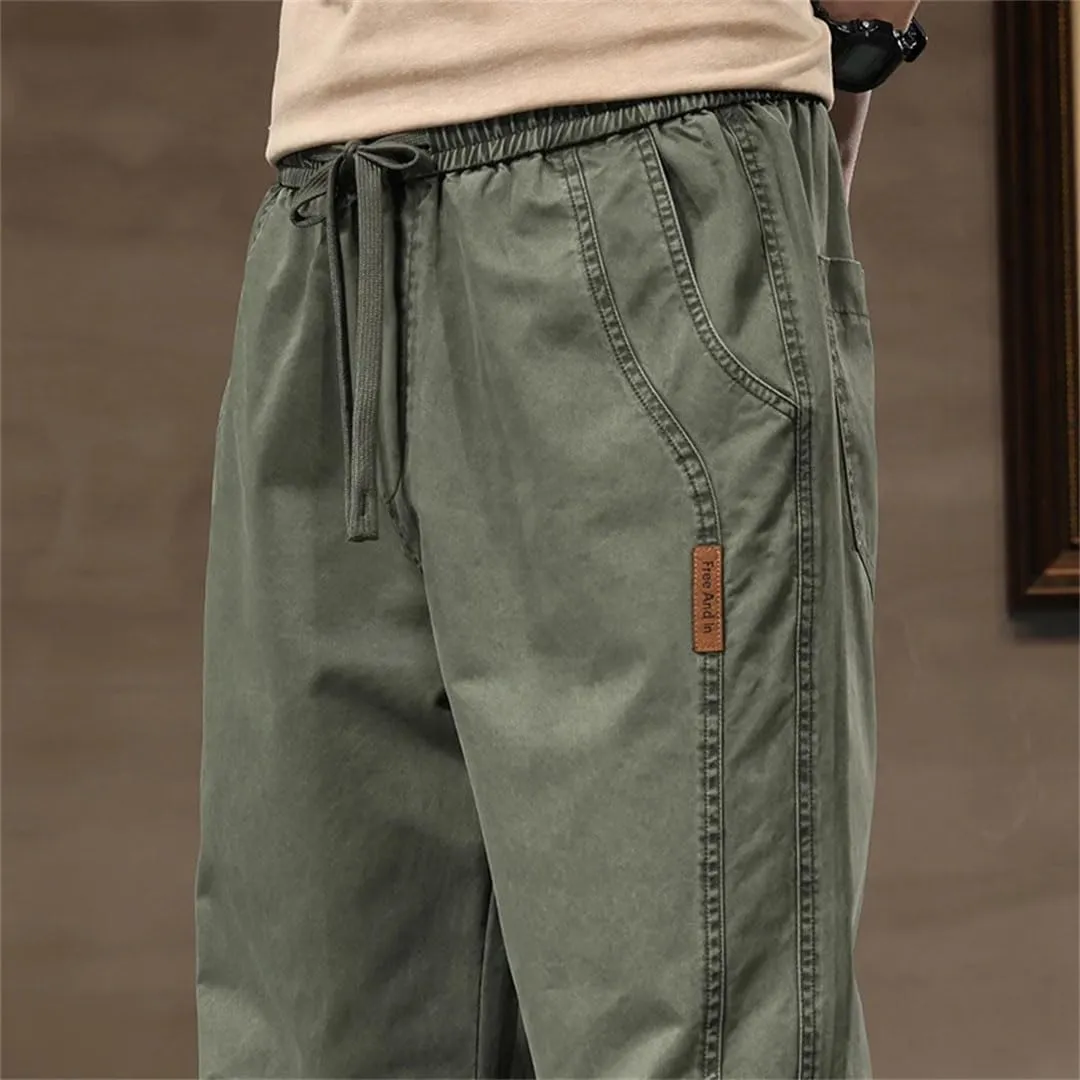 Men's ArmyEN8 Pants Summer Vintage Cotton Trousers Male Loose Harem Pantalones Cargo Pants