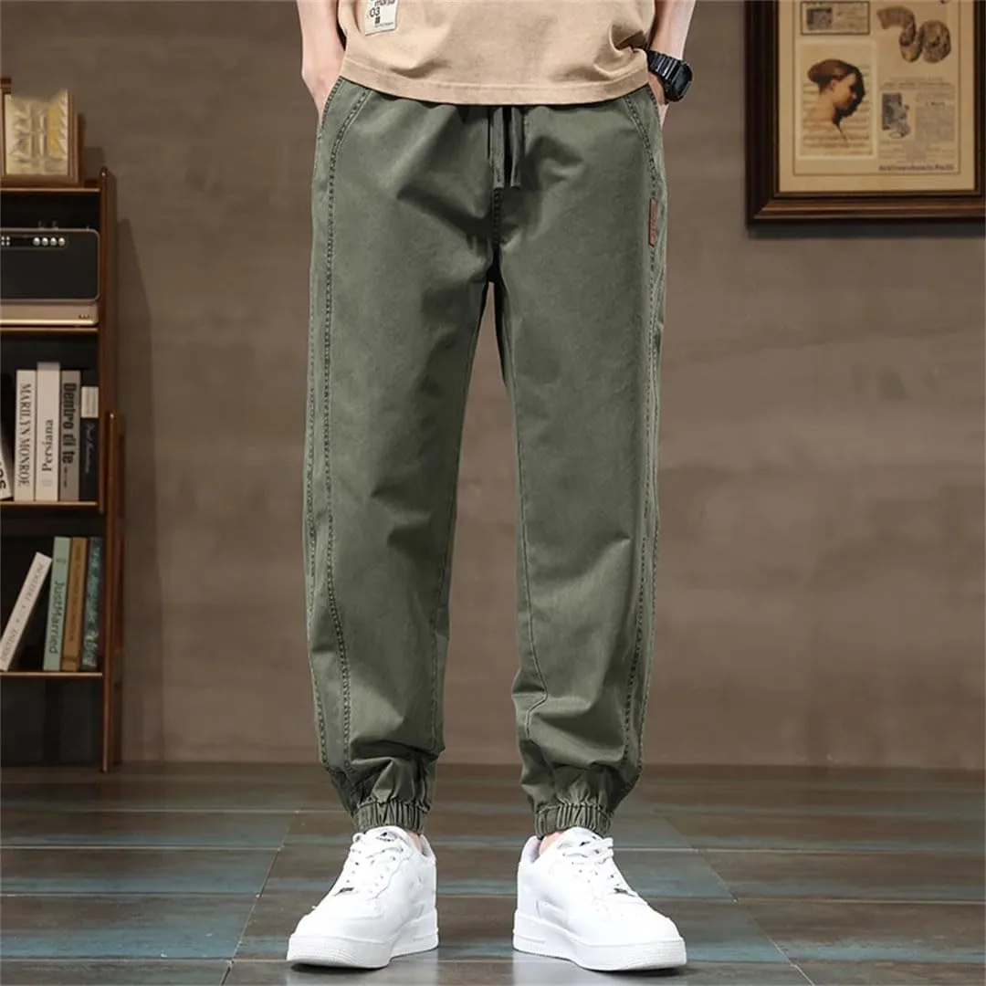 Men's ArmyEN8 Pants Summer Vintage Cotton Trousers Male Loose Harem Pantalones Cargo Pants