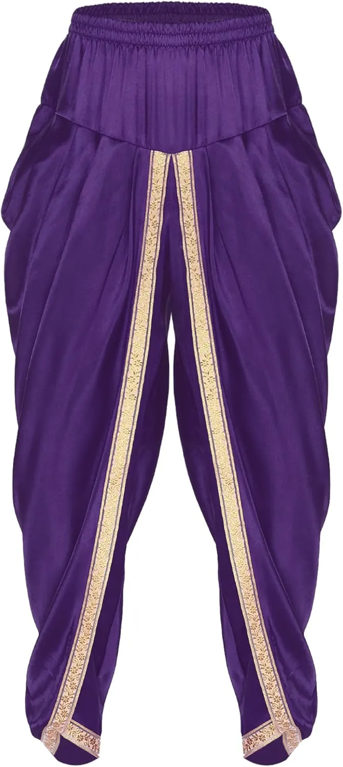 Men's Casual Harem Pants Palazzo Trousers Tribal Arabic Halloween Cosplay Pants Hippie Trousers