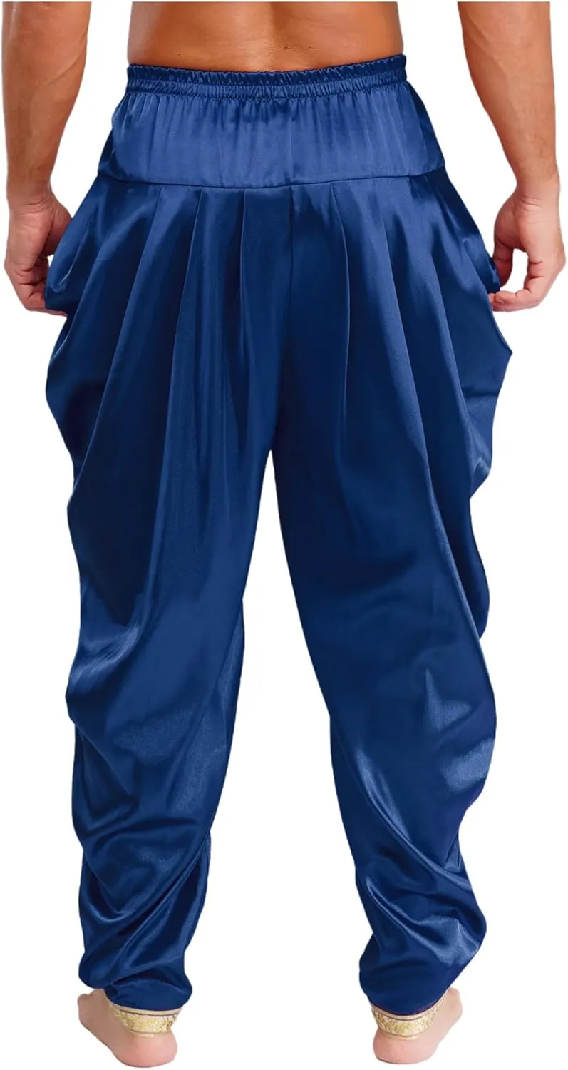 Men's Casual Harem Pants Palazzo Trousers Tribal Arabic Halloween Cosplay Pants Hippie Trousers