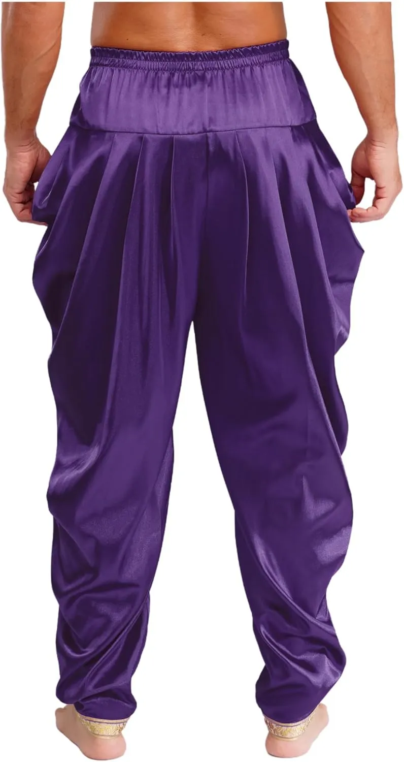 Men's Casual Harem Pants Palazzo Trousers Tribal Arabic Halloween Cosplay Pants Hippie Trousers