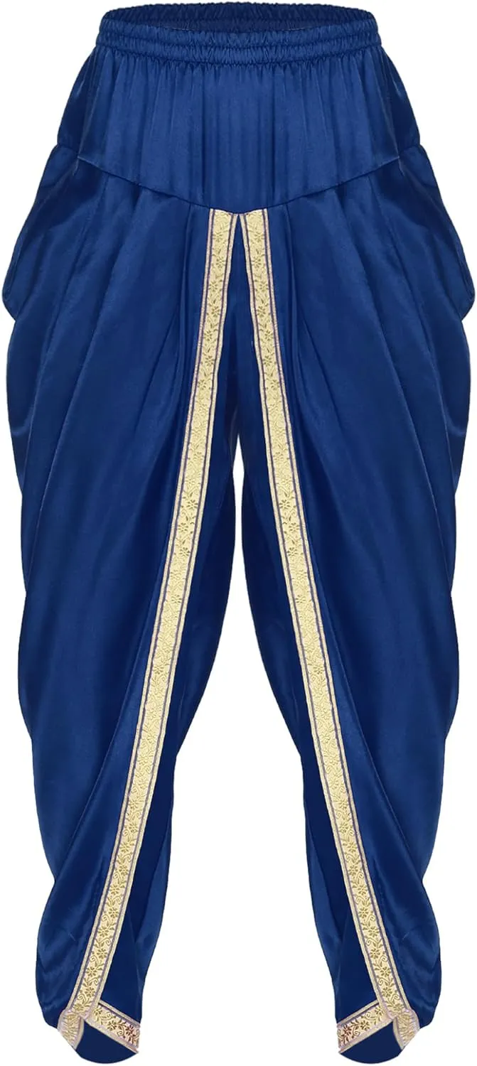 Men's Casual Harem Pants Palazzo Trousers Tribal Arabic Halloween Cosplay Pants Hippie Trousers