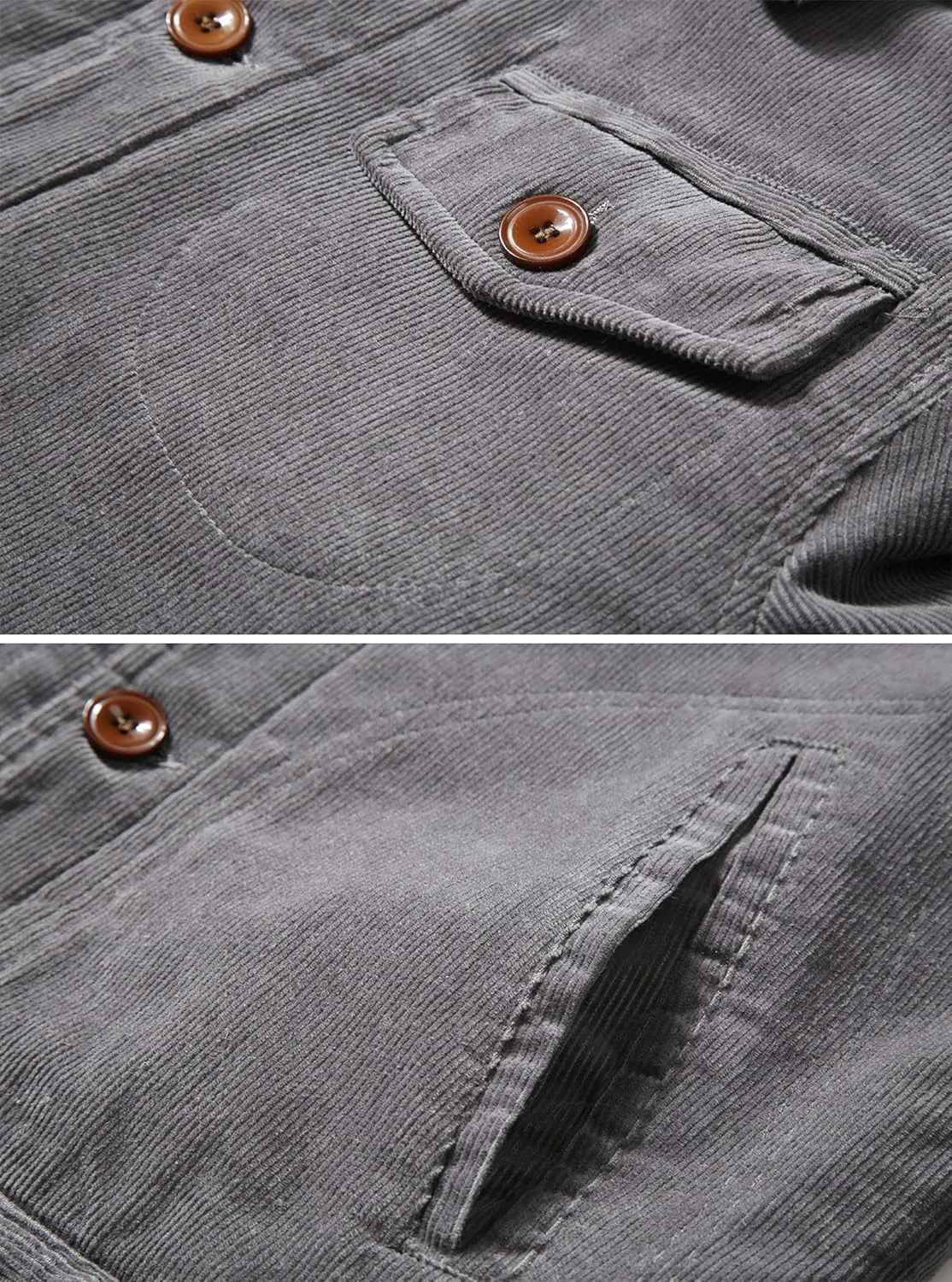 Men's Casual Sherpa Lined Corduroy Jacket Winter Coat