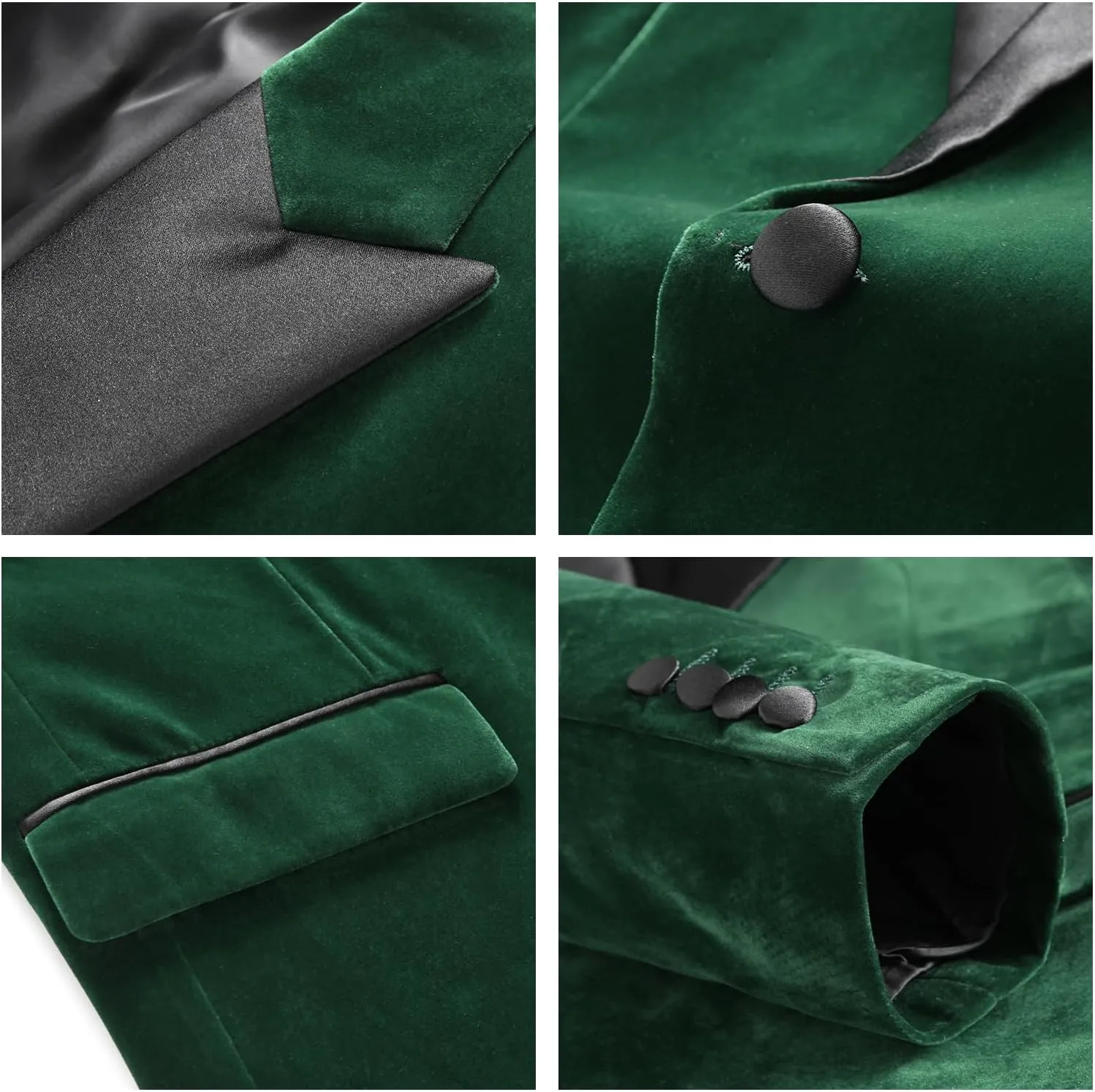 Mens Velvet Suits 2 Piece Slim Fit for Men Tuxedo Blazer Peaked Lapel One Button Wedding Dinner Jacket & Pants Suits