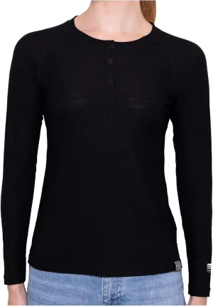 MERIWOOL Women's Base Layer Long Sleeve Henley - Lightweight Merino Wool Thermal Shirt
