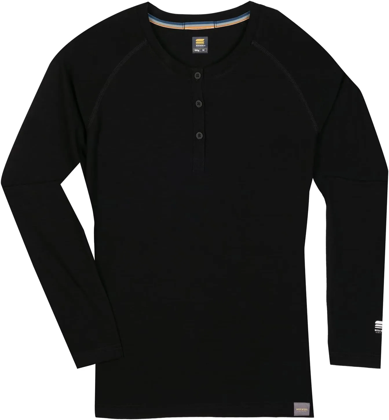 MERIWOOL Women's Base Layer Long Sleeve Henley - Lightweight Merino Wool Thermal Shirt