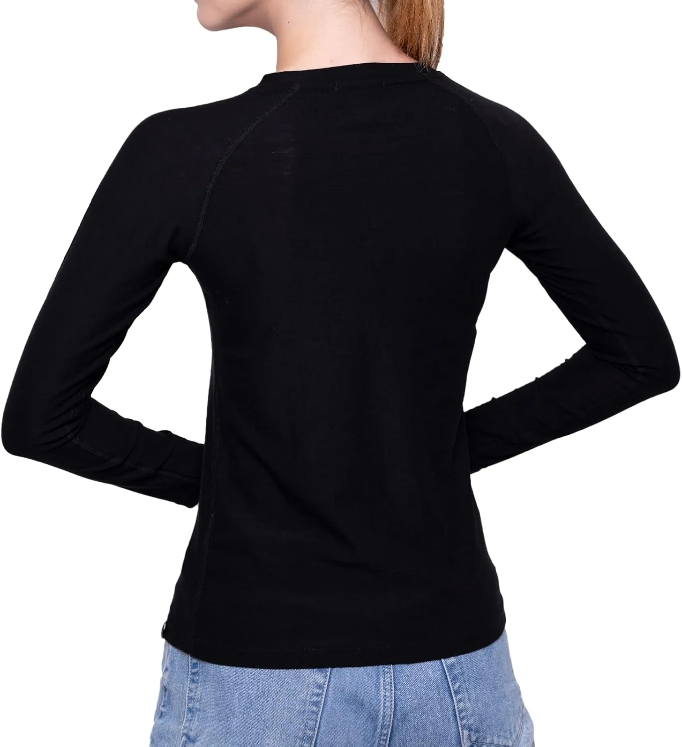MERIWOOL Women's Base Layer Long Sleeve Henley - Lightweight Merino Wool Thermal Shirt