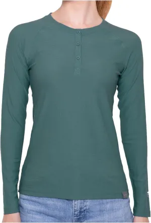 MERIWOOL Women's Base Layer Long Sleeve Henley - Lightweight Merino Wool Thermal Shirt