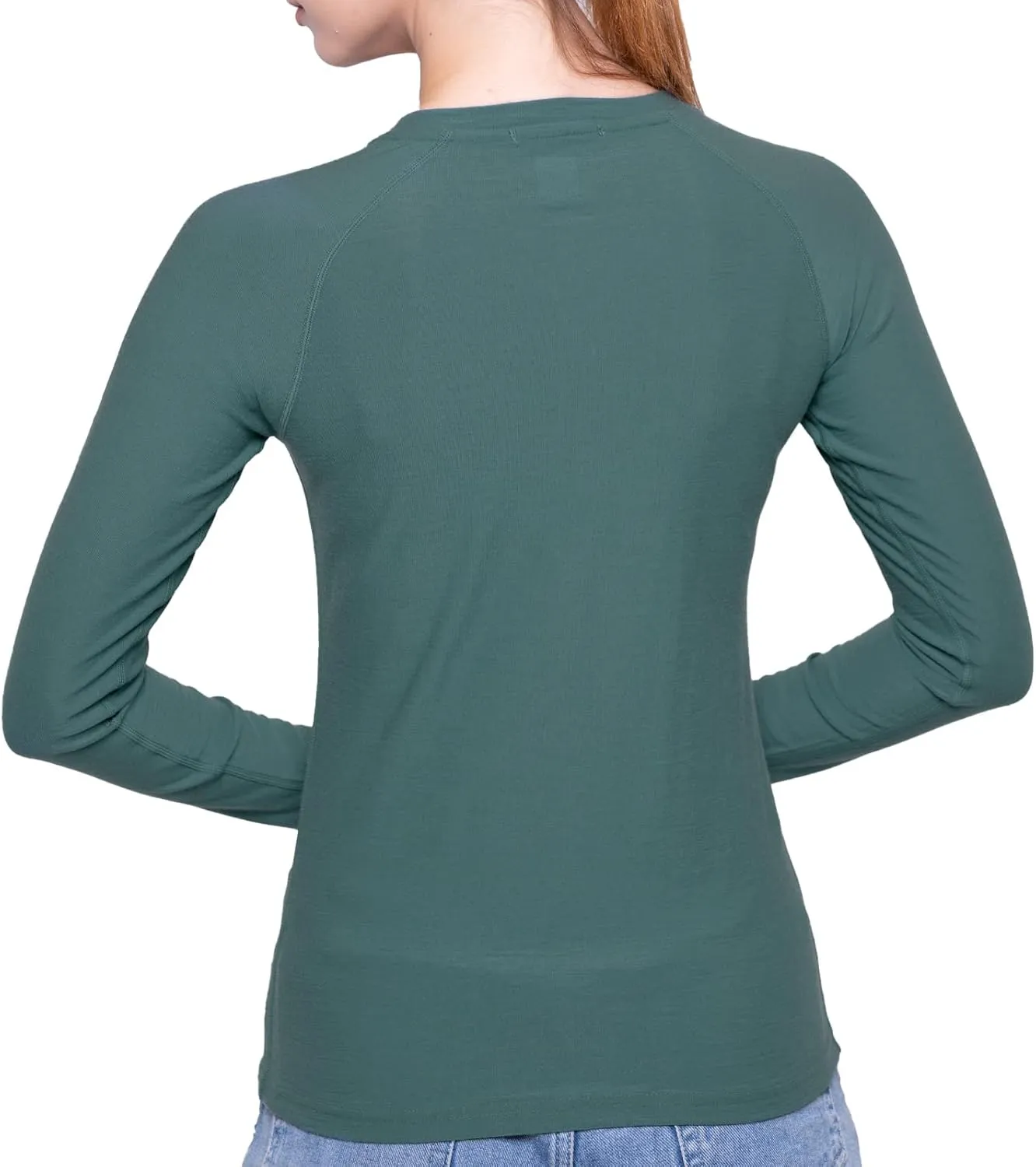 MERIWOOL Women's Base Layer Long Sleeve Henley - Lightweight Merino Wool Thermal Shirt