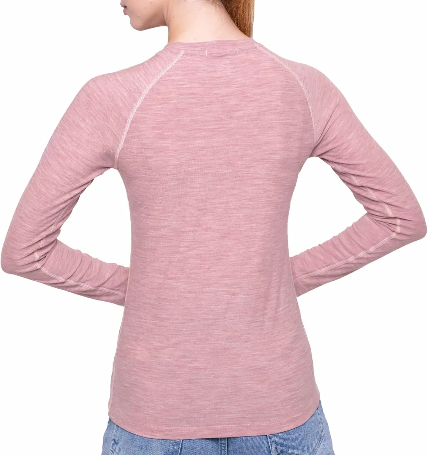 MERIWOOL Women's Base Layer Long Sleeve Henley - Lightweight Merino Wool Thermal Shirt