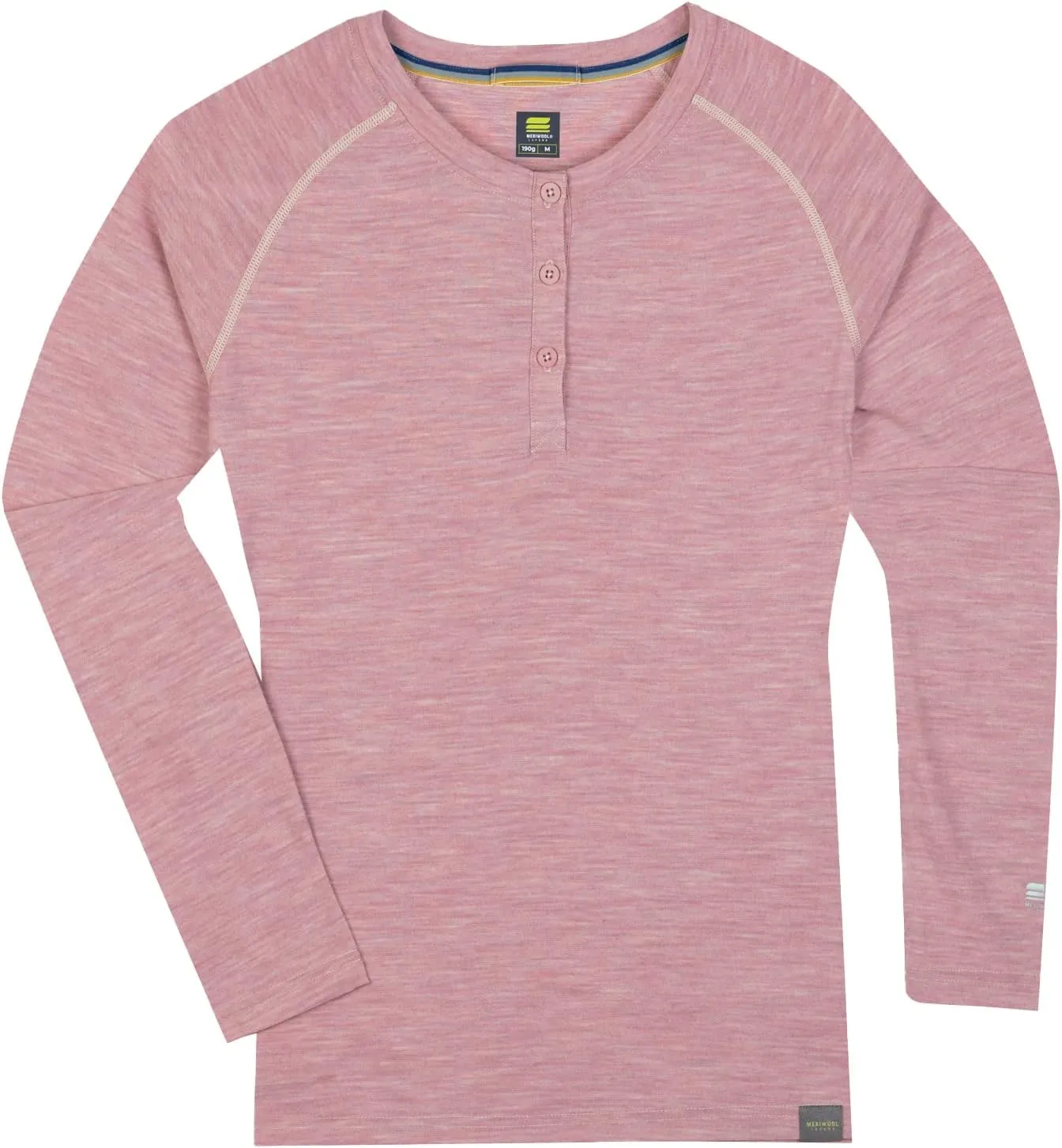MERIWOOL Women's Base Layer Long Sleeve Henley - Lightweight Merino Wool Thermal Shirt