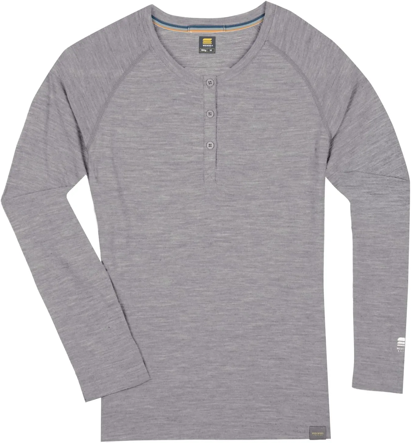 MERIWOOL Women's Base Layer Long Sleeve Henley - Lightweight Merino Wool Thermal Shirt