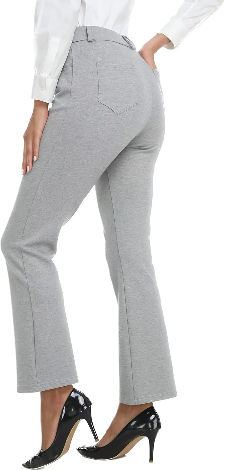 MoFiz Women's Yoga Dress Bootcut Work Slacks Stretch Office Casual Golf Pants Petite/Regular/29/31