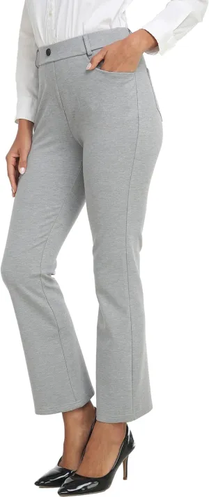 MoFiz Women's Yoga Dress Bootcut Work Slacks Stretch Office Casual Golf Pants Petite/Regular/29/31