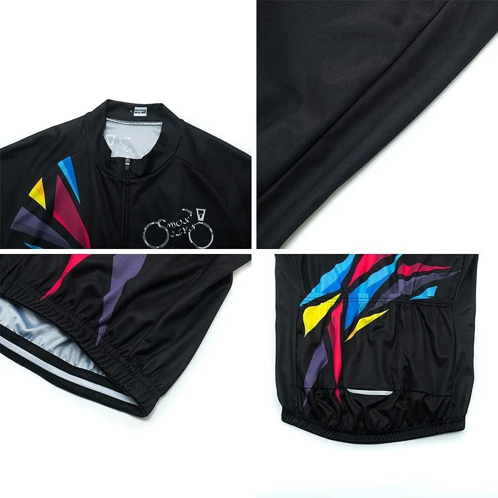 MOXILYN Men Cycling Jersey Kit Bike Shorts Set MTB Bicycle Clothing Quick Dry Bike Shirts   Bibs Short with 20D Padded