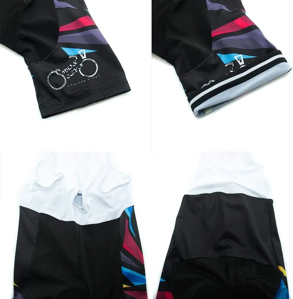 MOXILYN Men Cycling Jersey Kit Bike Shorts Set MTB Bicycle Clothing Quick Dry Bike Shirts   Bibs Short with 20D Padded
