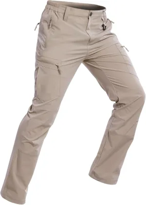 NAVEKULL Men's Lightweight Hiking Pants Quick Dry Stretch Fishing Tactical Work Pants with Zipper Pockets