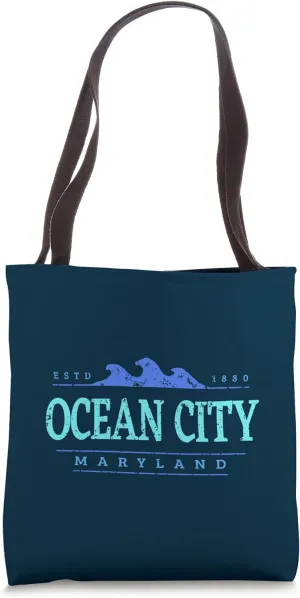 Ocean City Maryland | Ocean City MD Coastline Tote Bag