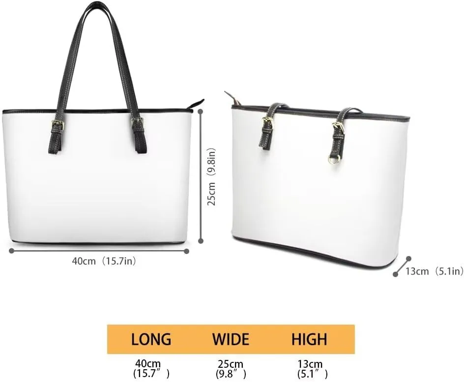 Oversize Tote Purse Bags Womens Leather Work Weekender Bag Lightweight Satchel Handbags with Zipper Pockets