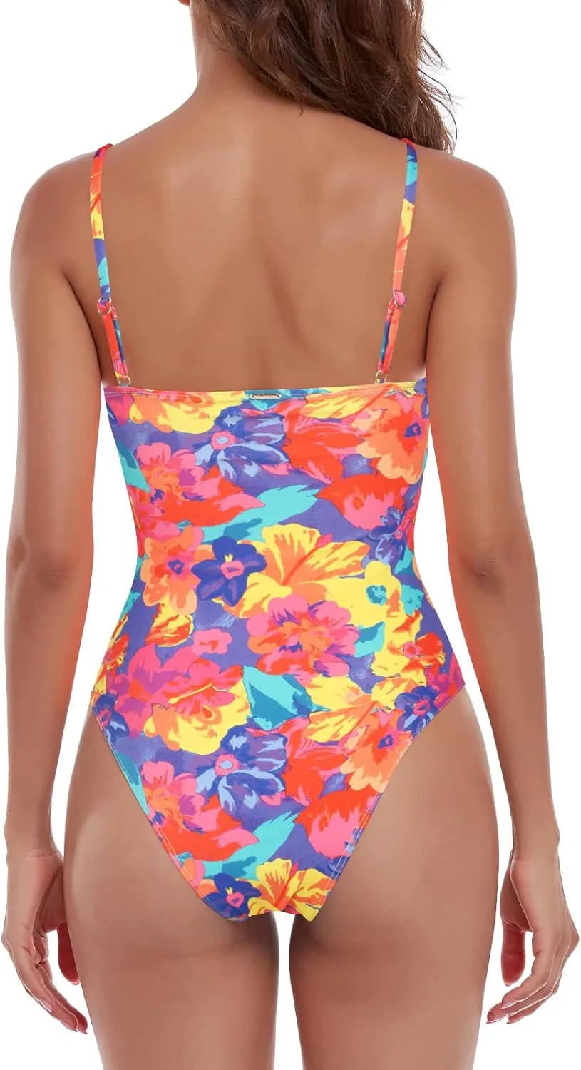 RELLECIGA Women's Bandeau One Piece Swimsuits