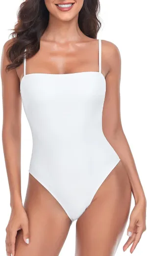 RELLECIGA Women's Bandeau One Piece Swimsuits