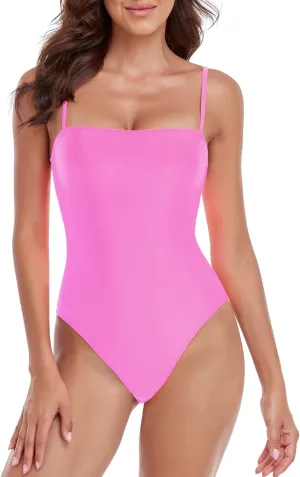 RELLECIGA Women's Bandeau One Piece Swimsuits