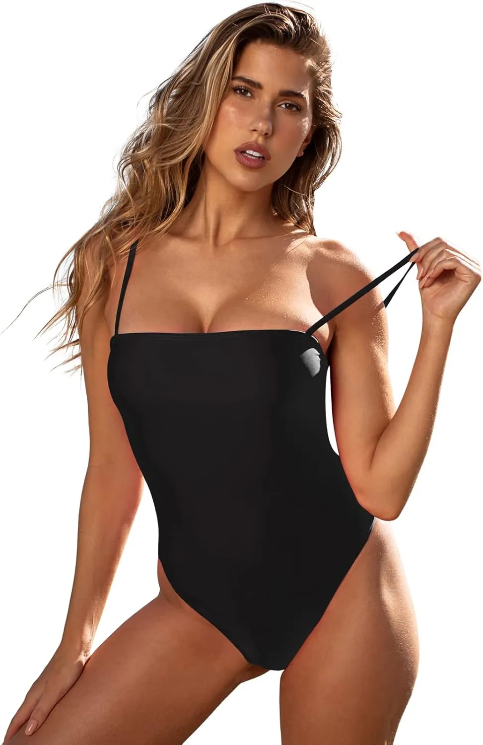 RELLECIGA Women's Bandeau One Piece Swimsuits