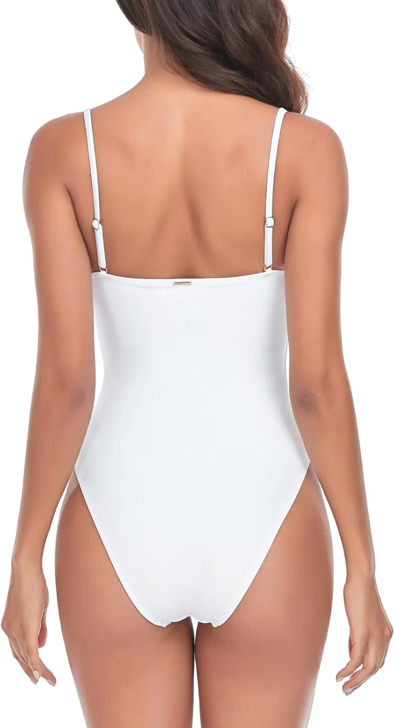 RELLECIGA Women's Bandeau One Piece Swimsuits