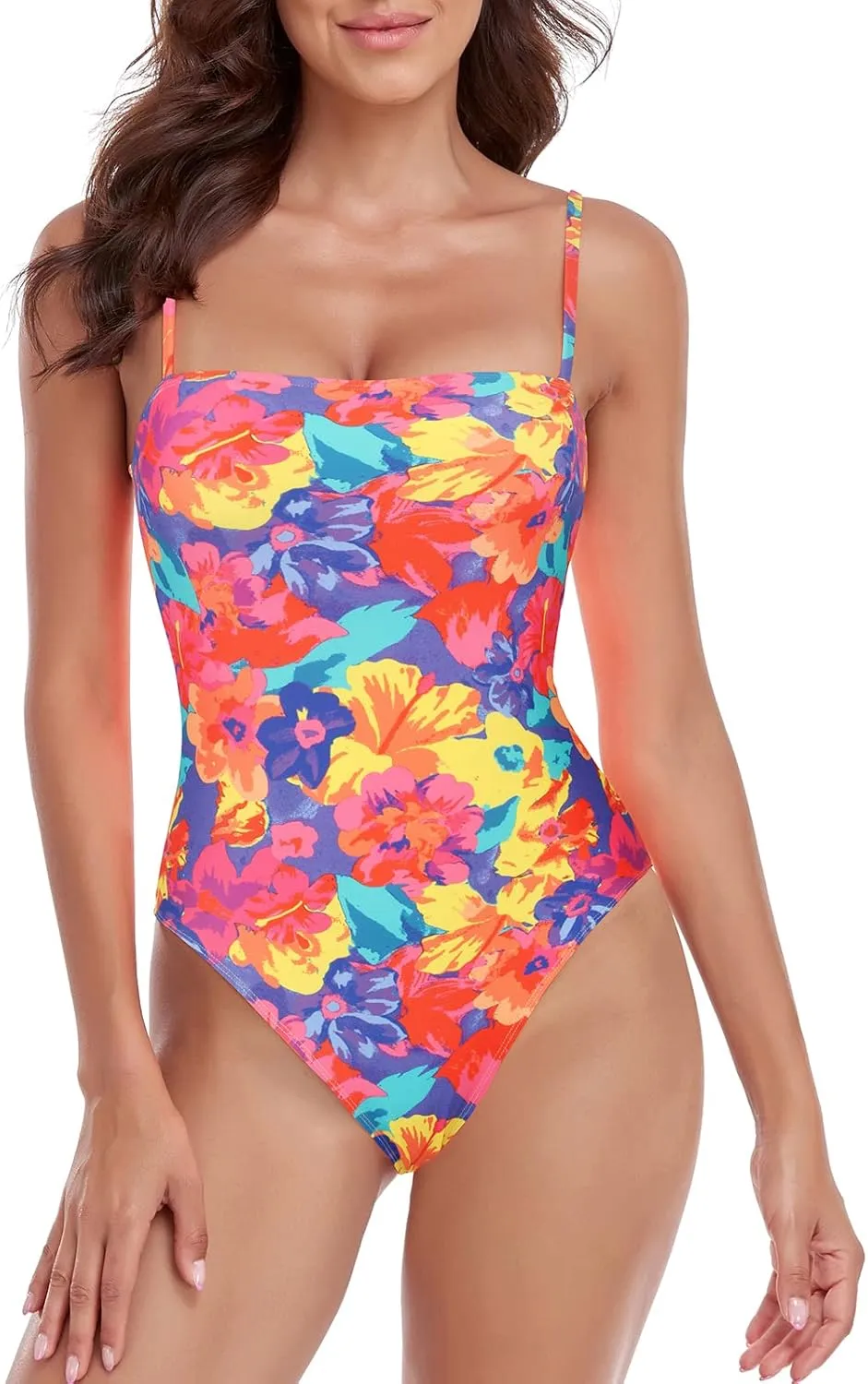 RELLECIGA Women's Bandeau One Piece Swimsuits
