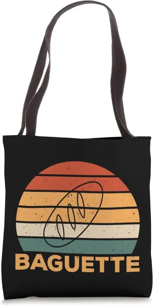 Retro Baguette Apparel Baking And Pastry Lover Tote Bag