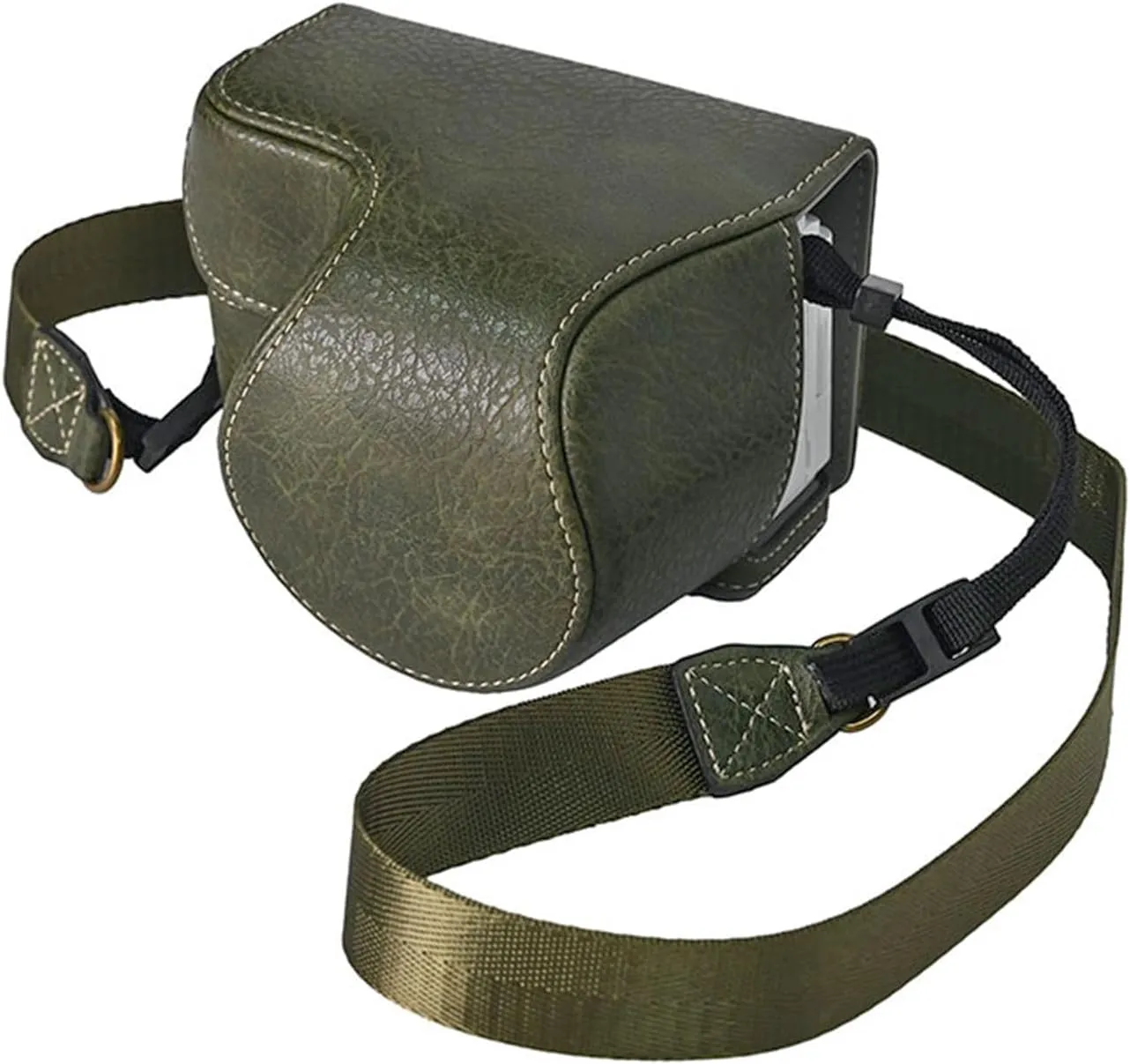 Rieibi Protective Case for Sony ZV-E10 Camera - Leather Case Fitting 16-50mm Lens - Shoulder Strap Included