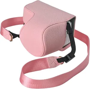 Rieibi Protective Case For Sony ZV-e10 Camera, Leather Case Fitting 16-50mm Lens, ZVE10 Bag With Shoulder Strap