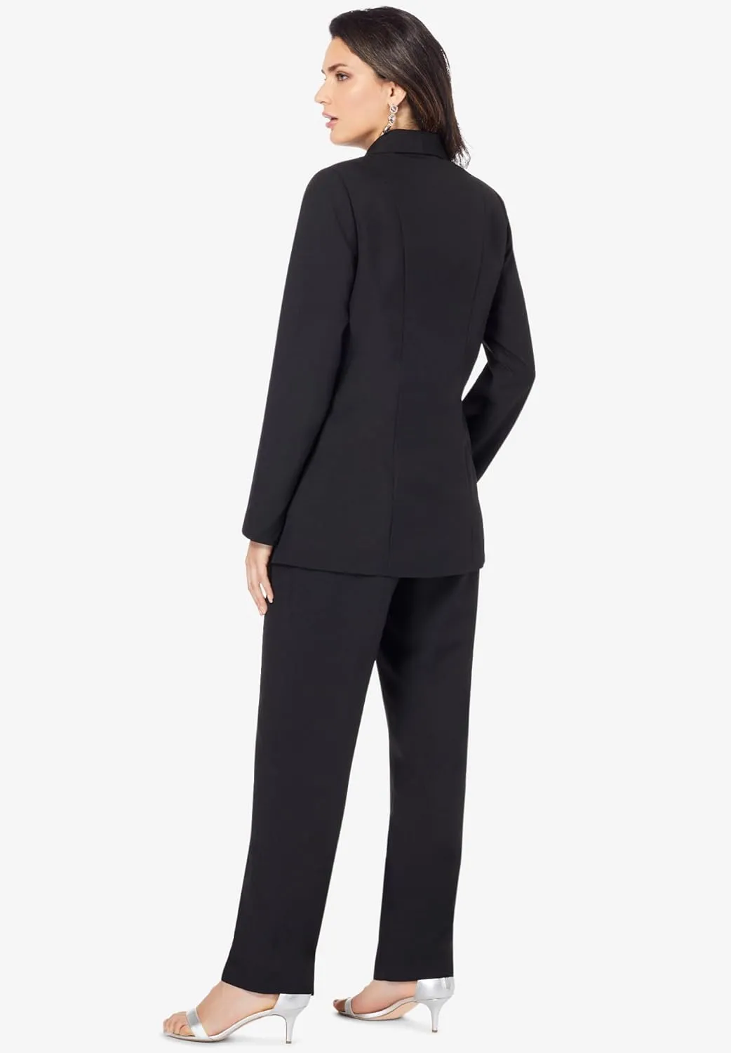 Roaman's Women's Plus Size Ten-Button Pantsuit