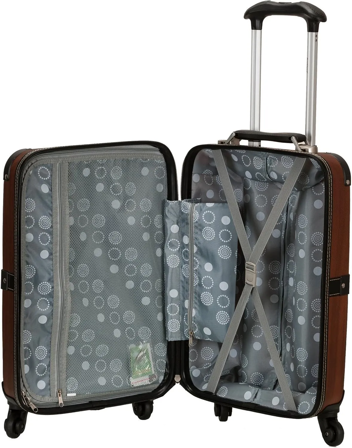 Rockland Stage Coach 20-Inch Rolling Trunk, Champagne