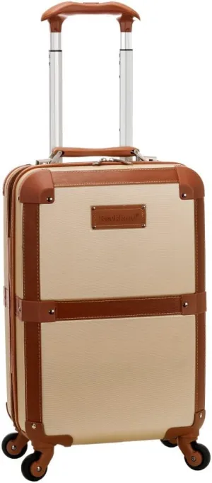 Rockland Stage Coach 20-Inch Rolling Trunk, Champagne