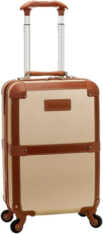 Rockland Stage Coach 20-Inch Rolling Trunk, Champagne