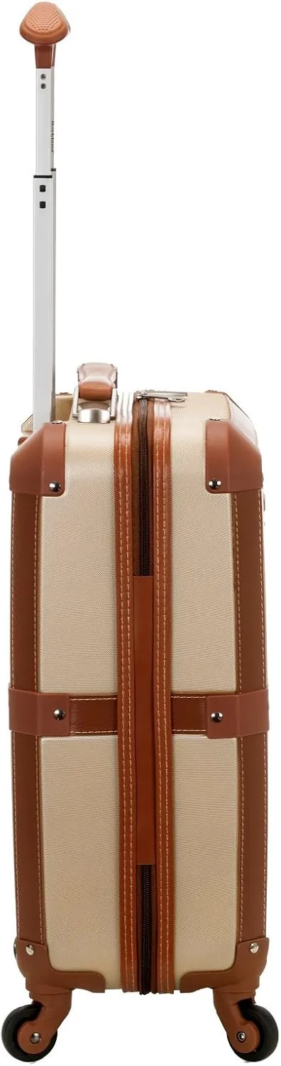 Rockland Stage Coach 20-Inch Rolling Trunk, Champagne