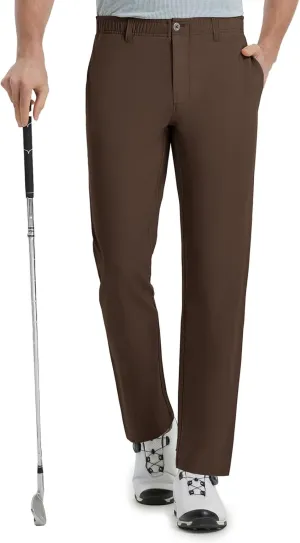 Rouen Golf Pants Men Lightweight Quick Dry - 30"/32"/34" Stretch Water-Resistant Casual Flat Front Mens Dress Pants Pockets