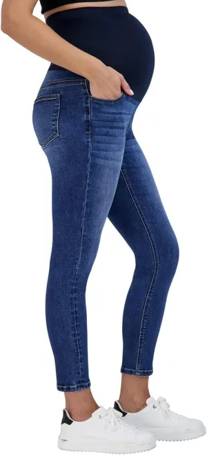 Savi Parker Womens Maternity Jeans Over The Belly - Pregnancy Clothes for All Seasons, Maternity Pants