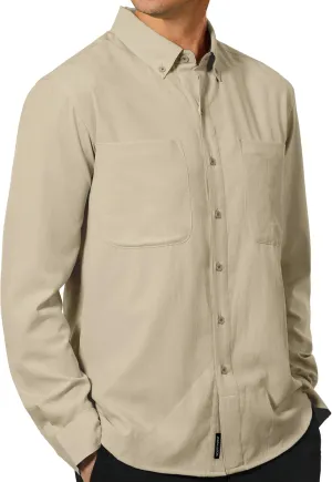SCOTTeVEST Adventurer Long Sleeve Shirt for Men - 6 Hidden Pockets - Quick Dry Button Down for Travel & More